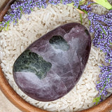 Purple Anhydrite & Epidote Palm Stone~CRPAPA11