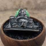 Silver Sheen Obsidan Laughing Buddha~CRSSOLB1