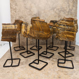 Tiger Eye Chunk on Metal Stand~CRTESTND