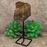 Tiger Eye Chunk on Metal Stand~CRTESTND