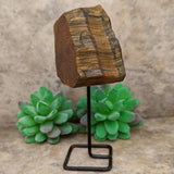 Tiger Eye Chunk on Metal Stand~CRTESTND