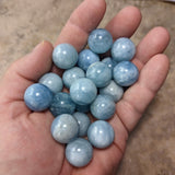 Aquamarine (blue Beryl) Mini Spheres~CRAQUASP