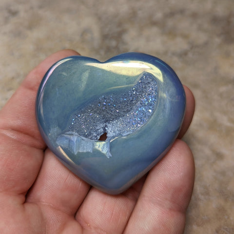 Angel Aura Druzy Agate Heart~CRADAH09