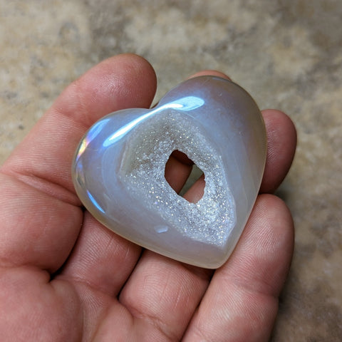 Angel Aura Druzy Agate Heart~CRADAH18