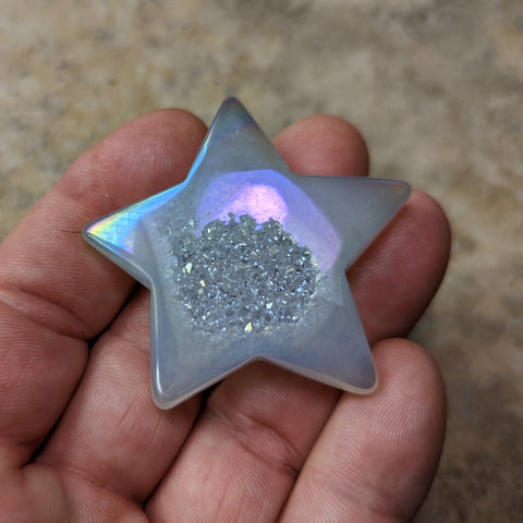 Angel Aura Druzy Agate Star~CRADAS03