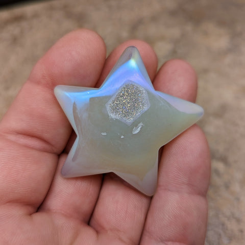 Angel Aura Druzy Agate Star~CRADAS07