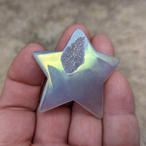 Angel Aura Druzy Agate Star~CRADAS08