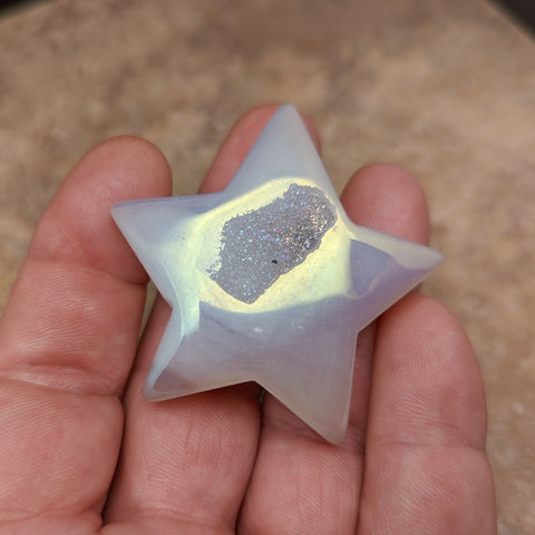 Angel Aura Druzy Agate Star~CRADAS13