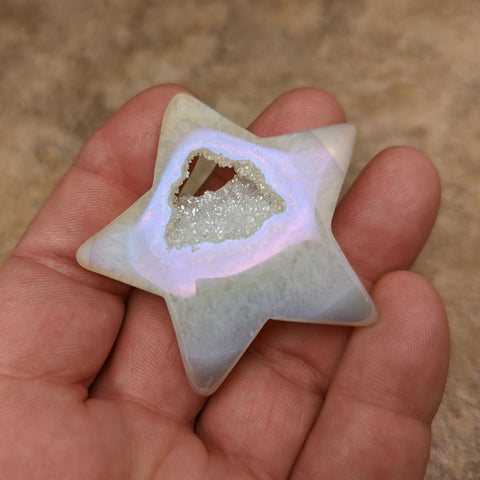 Angel Aura Druzy Agate Star~CRADAS16