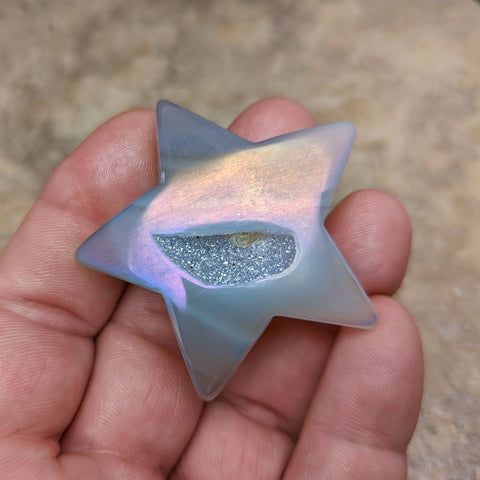 Angel Aura Druzy Agate Star~CRADAS19