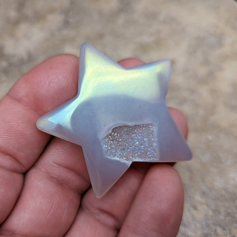 Angel Aura Druzy Agate Star~CRADAS22