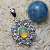 Precious Opal & Blue Topaz Pendant~JSSAOP08
