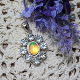 Precious Opal & Blue Topaz Pendant~JSSAOP08