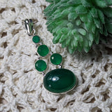 Green Chalcedony Pendant~JSSPGC07