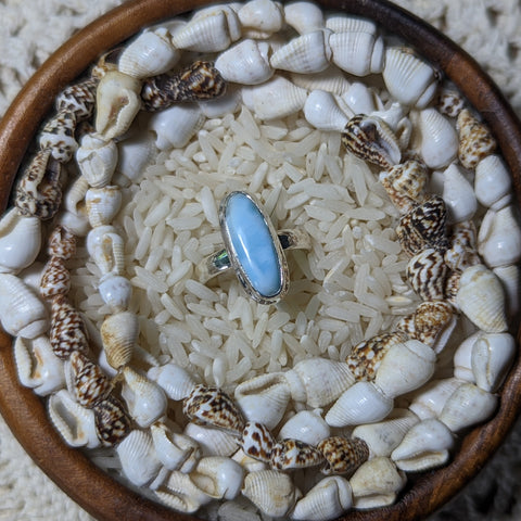 Larimar Ring~ Size 8 1/4 ~JSSLRR03