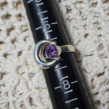 Amethyst Moon Ring~Size 7 ~JSSAMMR1