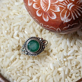 Green Chalcedony Ring~Size 7 3/4~JSSGCRNG