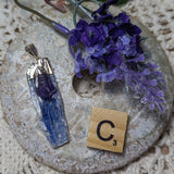 Blue Kyanite & Amethyst Pendant~JSPBKYAM