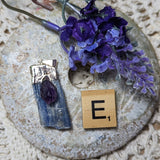 Blue Kyanite & Amethyst Pendant~JSPBKYAM