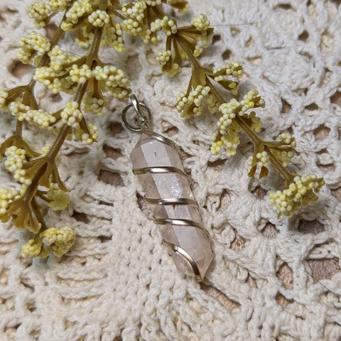 Rose Quartz Point Pendant~JSPRQPP4