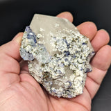 Blue Fluorite, Calcite & Pyrite~CRBFLCPP