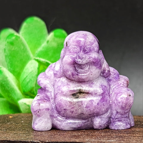 Lepidolite Laughing Buddha~CRLEPILB