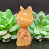 Yellow Calcite Cat~CRYCCATC