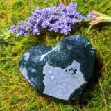 Moss Agate Heart~CRMADH02