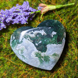 Moss Agate Heart~CRMADH02