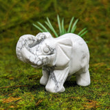 Howlite Elephant~CRHOWELE