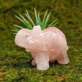 Rose Quartz Elephant ~CRRQELEL