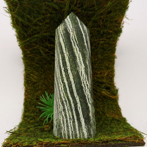 Chrysotile in Serpentine Pillar~Large~CRLCSRP6