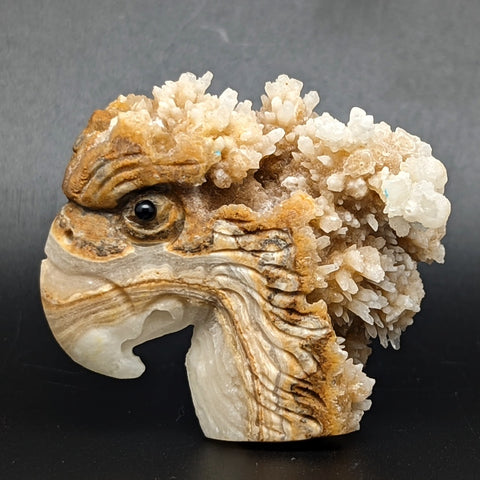 Bird Carving Quartz on Matrix~CRQBRD02