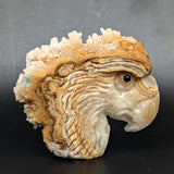 Bird Carving Quartz on Matrix~CRQBRD02