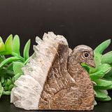 Swan Carving Quartz on Matrix~CRQBRD05