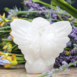 White Jade Cherub Carving~CRWJCHB1