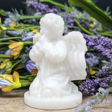 White Jade Cherub Carving~CRWJCHB2