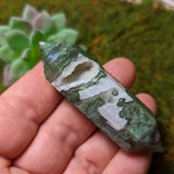 Moss Agate Druzy Wand~CRMADW01