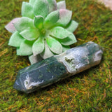 Moss Agate Druzy Wand~CRMADW02