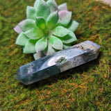 Moss Agate Druzy Wand~CRMADW02