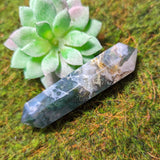 Moss Agate Druzy Wand~CRMADW02