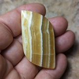 Yellow Calcite Palm Stone~CRYCPS05