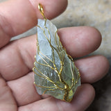 Prasiolite (Green Amethyst) Tree Pendant~JPTWWP07