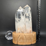 Polished Triplet Quartz Crystal in Wood Stand~CRQCWS32