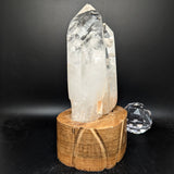 Polished Triplet Quartz Crystal in Wood Stand~CRQCWS32