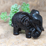 Garnet in Arfvedsonite Elephant~CRGAELE2