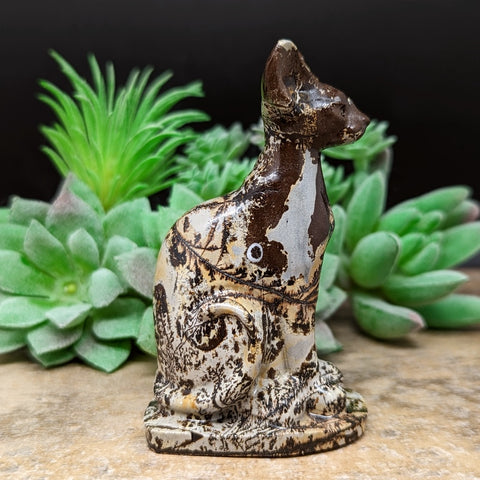 Dendritic Jasper Egyptian Cat~CRDJEC10