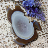 Druzy Agate Cat Carving~CRACAT09