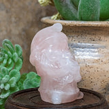 Rose Quartz Gnome Carving~ CRRQGNMC