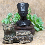 Black Obsidian Nerfertiti Carving~CRBONEFC